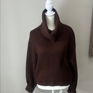 Cozy Brown Turtleneck Sweater
